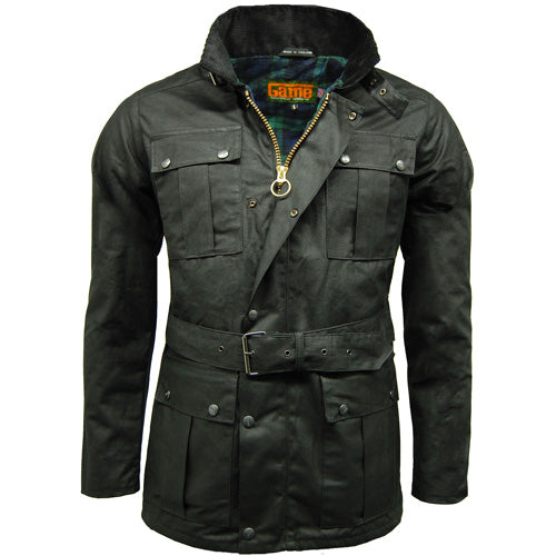 Continental Belted Motorcyle Wax Jacket