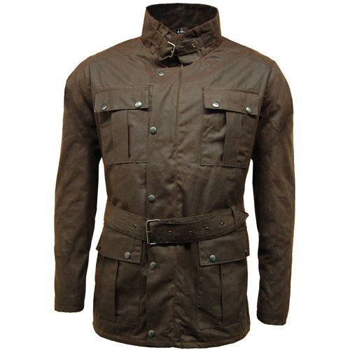 Continental Belted Motorcyle Wax Jacket