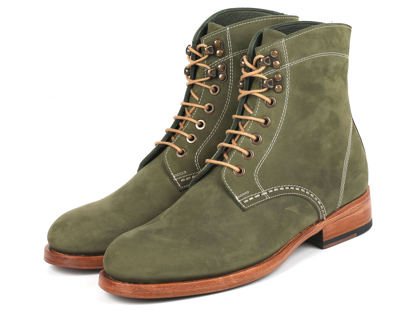 Green Nubuck boots, Handmade to order.