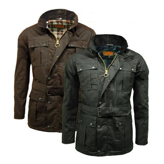 Continental Belted Motorcyle Wax Jacket