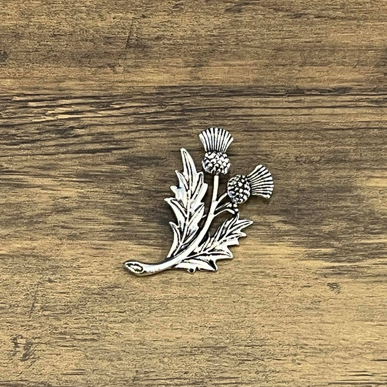 Tasker & Shaw | Luxury Menswear | Twin thistle celtic lapel pin