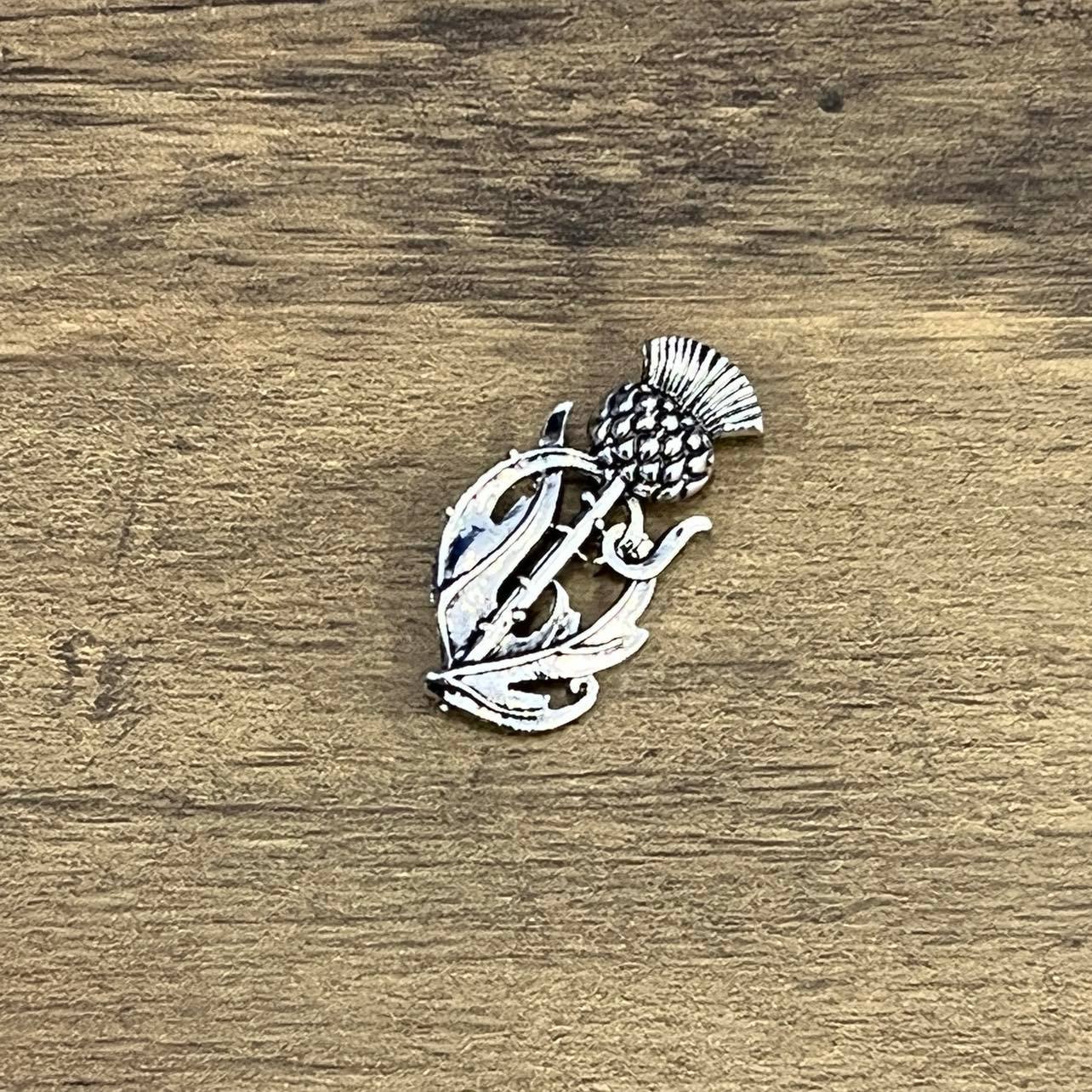 Tasker & Shaw | Luxury Menswear | Single thistle celtic lapel pin