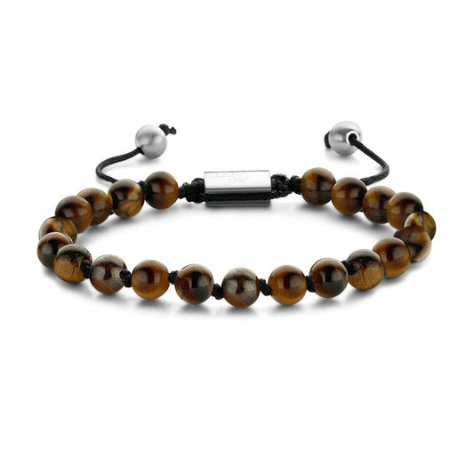 Tasker & Shaw | Luxury Menswear | Tiger eye beaded rope mens bracelet