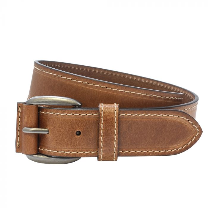 Tasker & Shaw | Luxury Menswear | 40mm Stitched Edge Leather, Jeans Belt