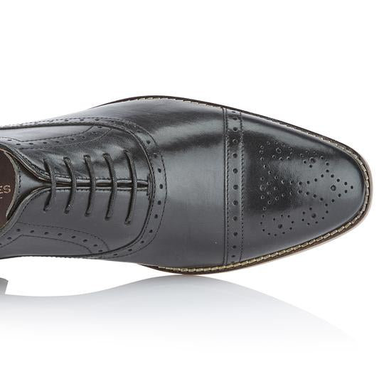 Tasker & Shaw | Luxury Menswear | Wick Oxford Black