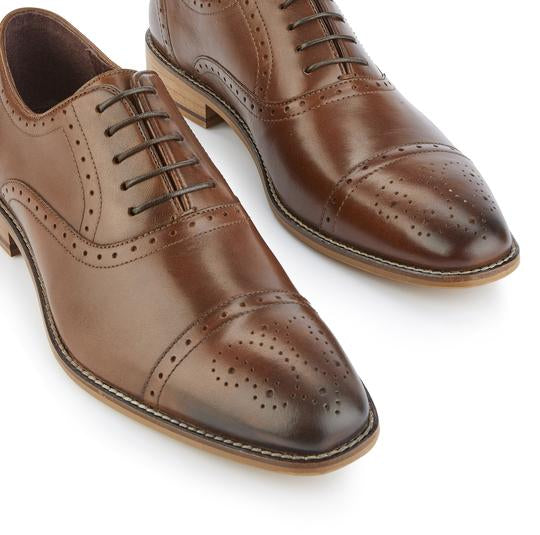 Tasker & Shaw | Luxury Menswear | Wick Oxford Chestnut