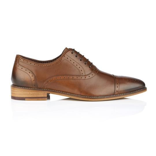 Tasker & Shaw | Luxury Menswear | Wick Oxford Chestnut