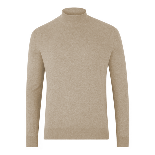 Tasker & Shaw | Luxury Menswear | High Neck Long Sleeve Cotton Knitted Sweater