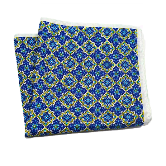 Tasker & Shaw | Luxury Menswear | White edged traditionally pure silk pocket square