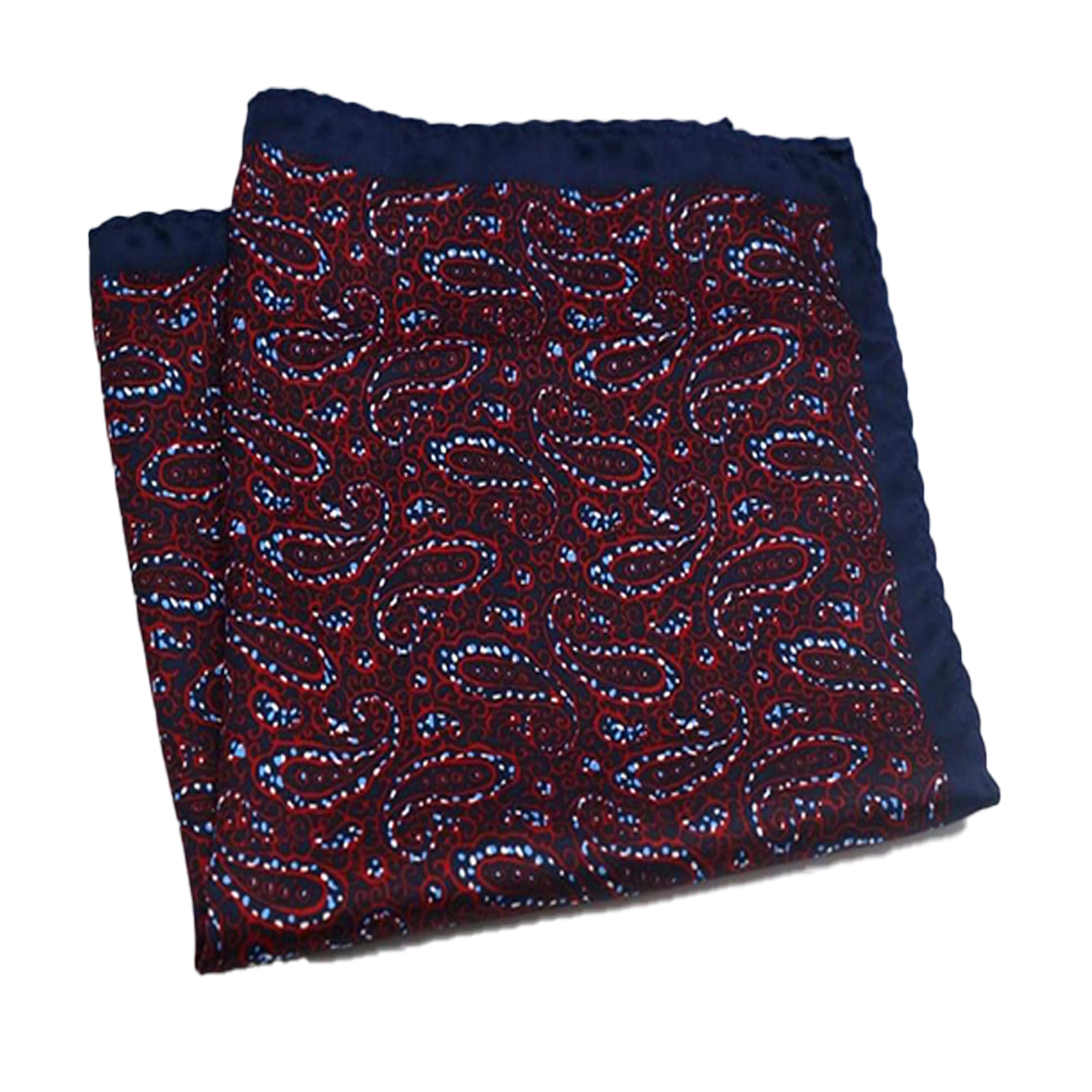 Tasker & Shaw | Luxury Menswear | French Navy edged pure silk pocket square