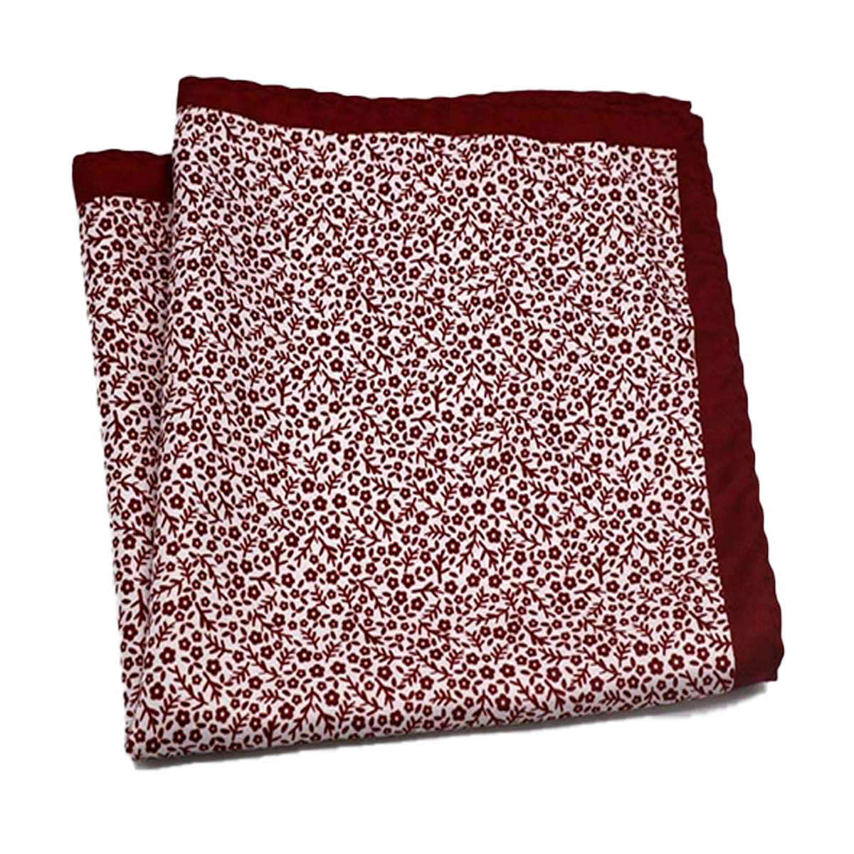 Tasker & Shaw | Luxury Menswear | Burgunday edged pure silk pocket square