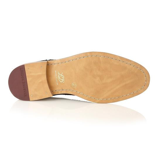 Tasker & Shaw | Luxury Menswear | Leven Oxford Tan/Navy