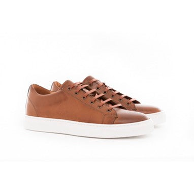 Tasker & Shaw | Luxury Menswear | Tan leather trainers
