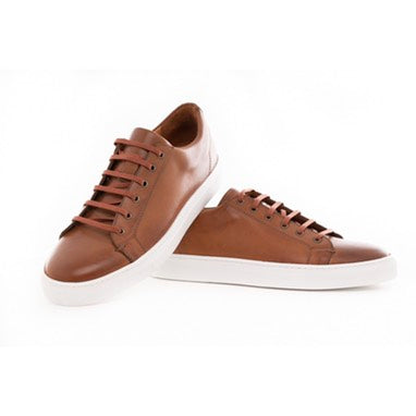 Tasker & Shaw | Luxury Menswear | Tan leather trainers