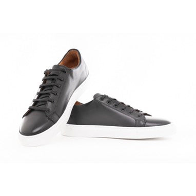 Tasker & Shaw | Luxury Menswear | Black Leather Trainers
