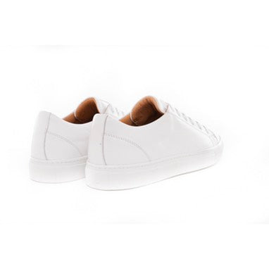 Tasker & Shaw | Luxury Menswear | White leather trainers