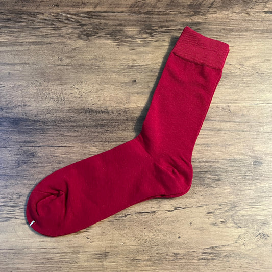 Tasker & Shaw | Luxury Menswear | Red block colour luxury business socks