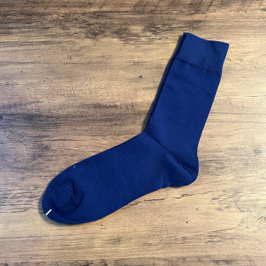 Tasker & Shaw | Luxury Menswear | Navy block colour luxury business socks