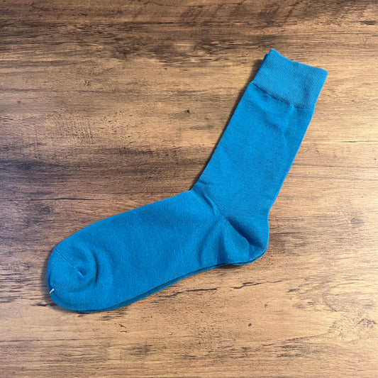 Tasker & Shaw | Luxury Menswear | Electric blue block colour luxury business socks