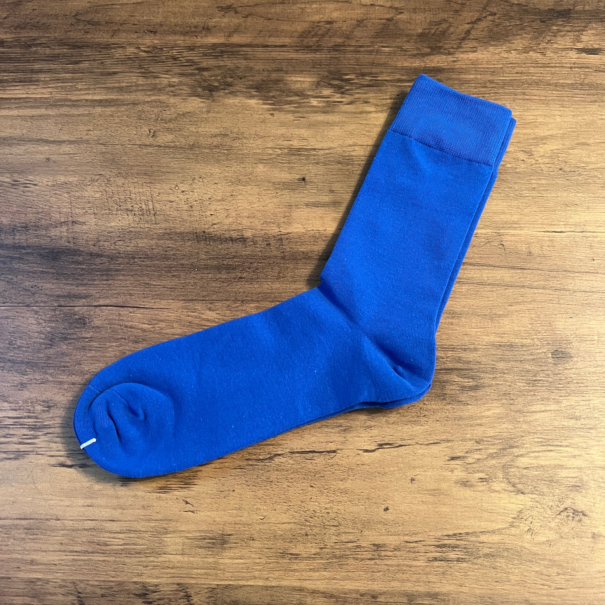 Tasker & Shaw | Luxury Menswear | Royal blue block colour luxury business socks