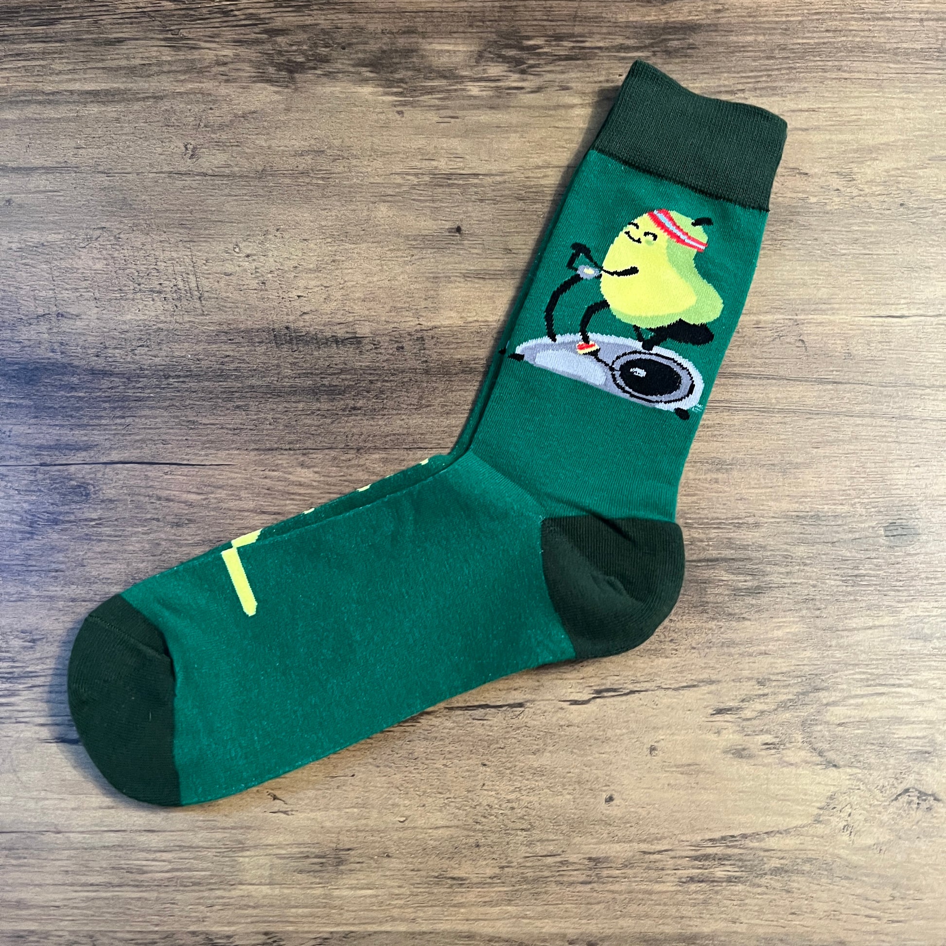 Tasker & Shaw | Avocados are Healthy" Green Socks | Luxury Menswear