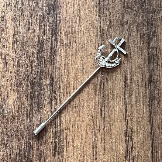 Tasker & Shaw | Luxury Menswear | Anchor & Rope Pin Silver Finish