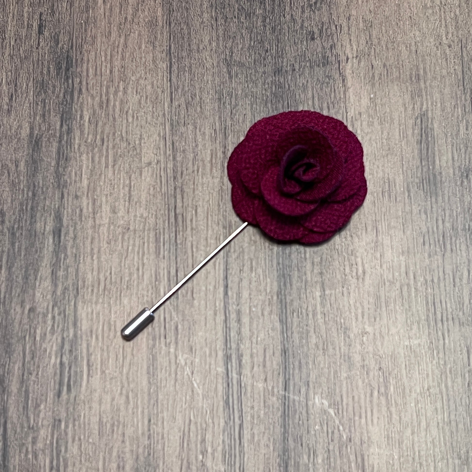Tasker & Shaw | Luxury Menswear | Burganday Rose Lapel Pin