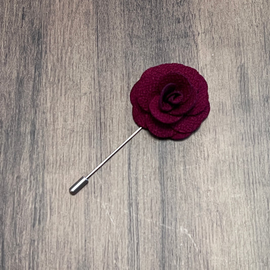 Tasker & Shaw | Luxury Menswear | Burganday Rose Lapel Pin