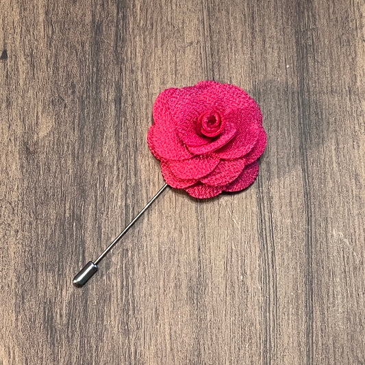 Tasker & Shaw | Luxury Menswear | Pink flower lapel pin