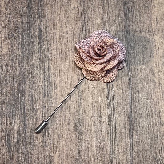 Tasker & Shaw | Luxury Menswear | Pink rose lapel pin