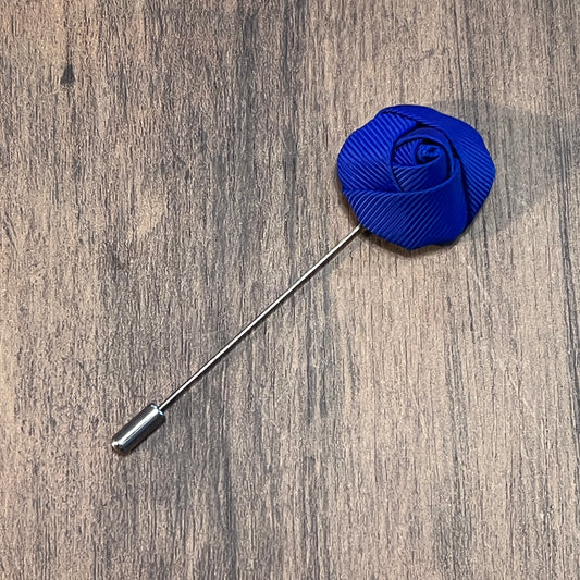 Tasker & Shaw | Luxury Menswear | Blue Textured Rosebud Boutonniere