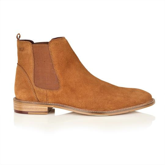 Tasker & Shaw | Luxury Menswear | Suede Chelsea Boot: Tan