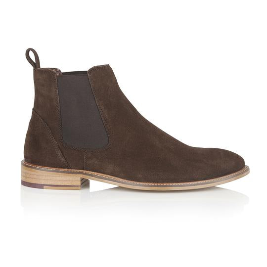 Tasker & Shaw | Luxury Menswear | Suede Chelsea Boot: Brown