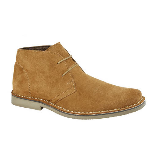 Tasker & Shaw | Luxury Menswear | Tan Suede desert boot