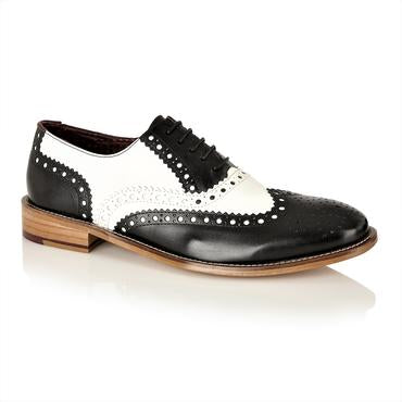 Tasker & Shaw | Luxury Menswear | Clyde Brogue Black/White