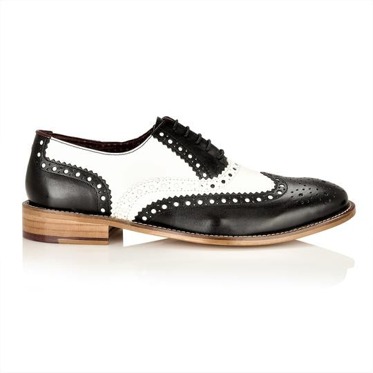 Tasker & Shaw | Luxury Menswear | Clyde Brogue Black/White