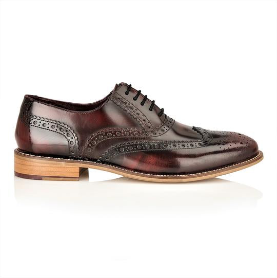 Tasker & Shaw | Luxury Menswear | Clyde Brogue Bordo