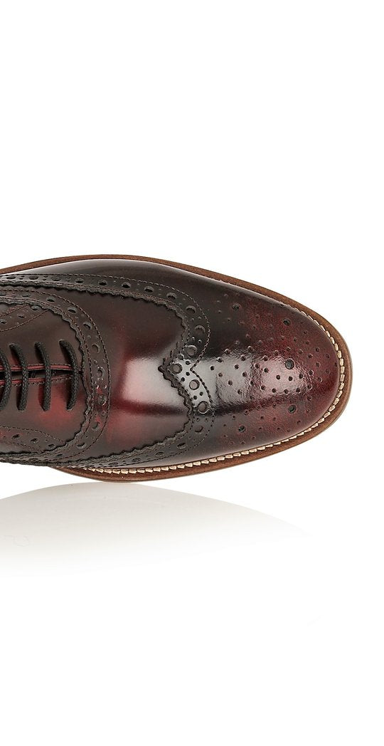 Tasker & Shaw | Luxury Menswear | Clyde Brogue Bordo