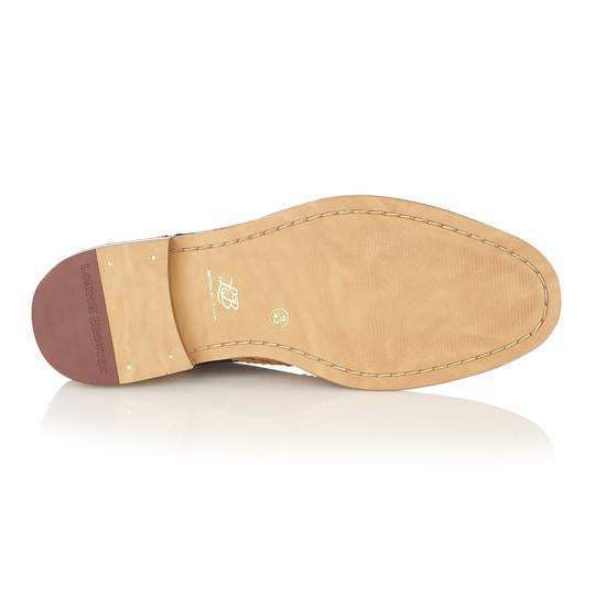 Tasker & Shaw | Luxury Menswear | Clyde Brogue Tan/Navy