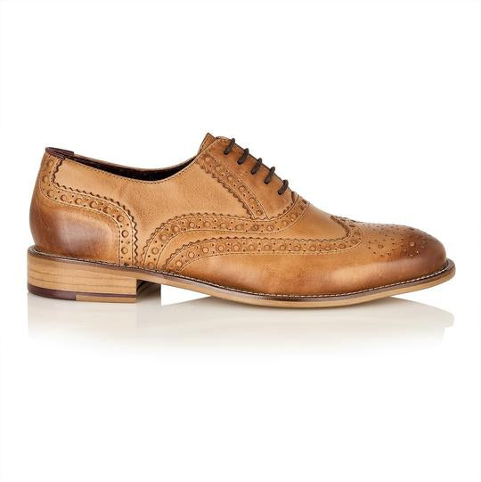 Tasker & Shaw | Luxury Menswear | Clyde Brogue Tan