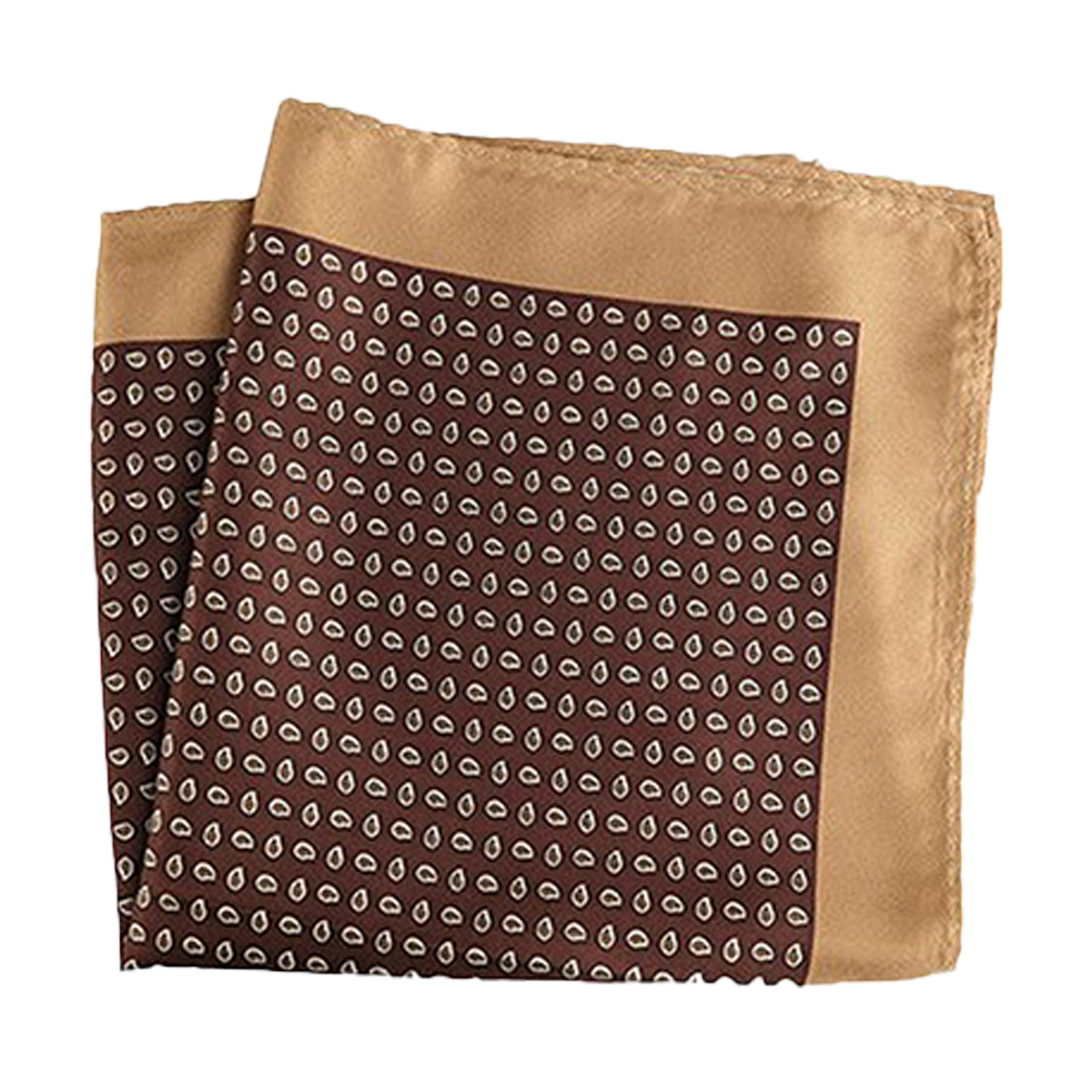 Tasker & Shaw | Luxury Menswear | Caramel Edged Pure Silk Pocket Square