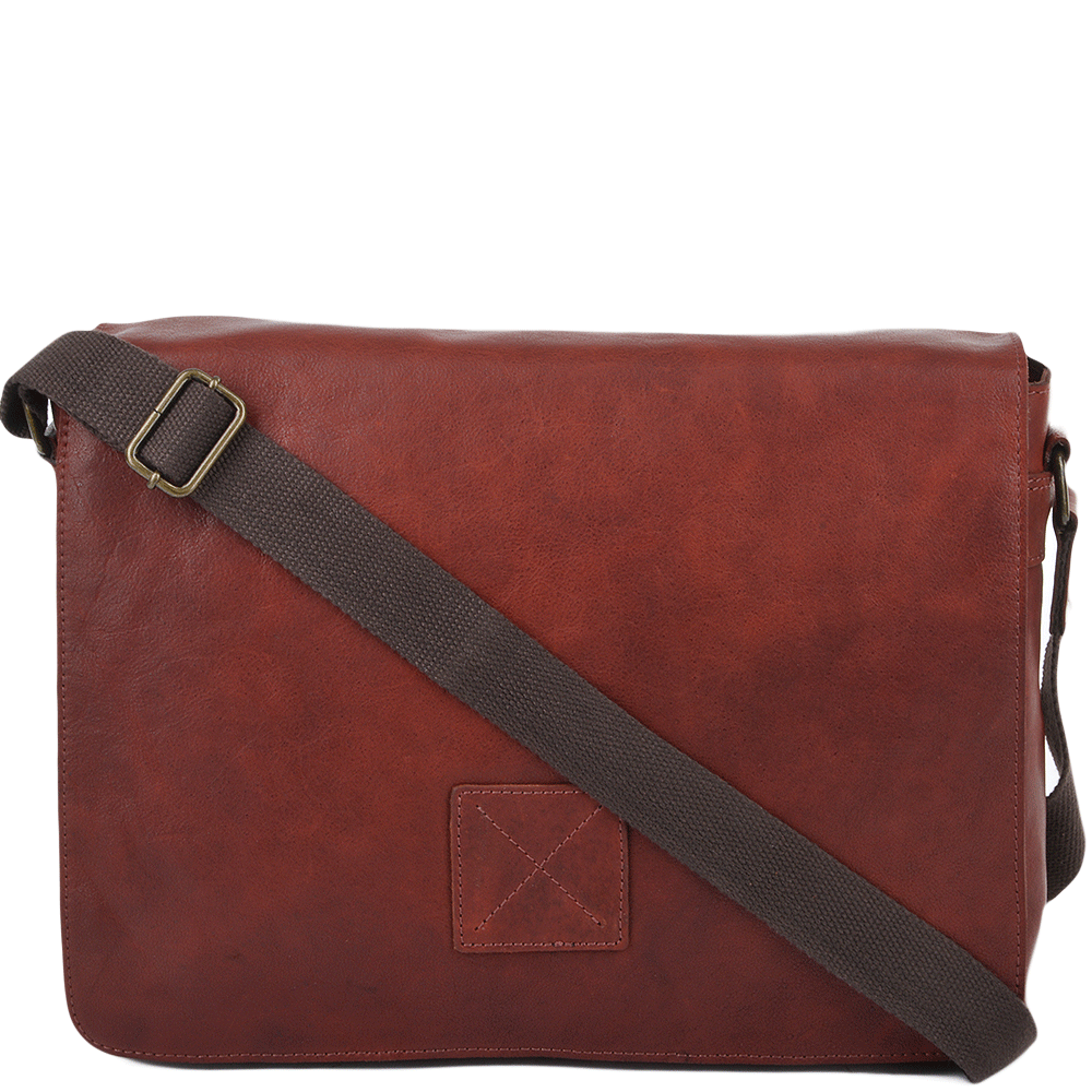 Tasker & Shaw | Luxury Menswear | Pedro Five Pocket Carry All Leather Messenger Bag