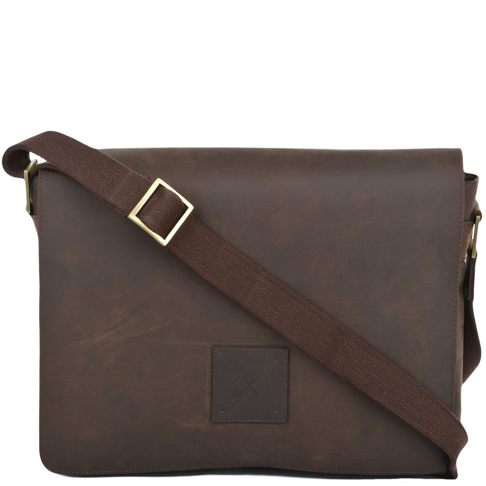 Tasker & Shaw | Luxury Menswear | Pedro Five Pocket Carry All Leather Messenger Bag