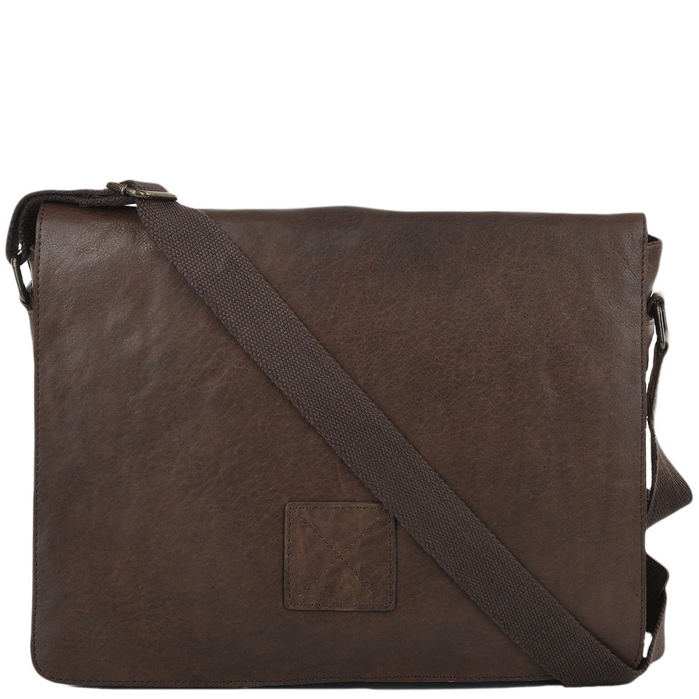 Tasker & Shaw | Luxury Menswear | Pedro Five Pocket Carry All Leather Messenger Bag