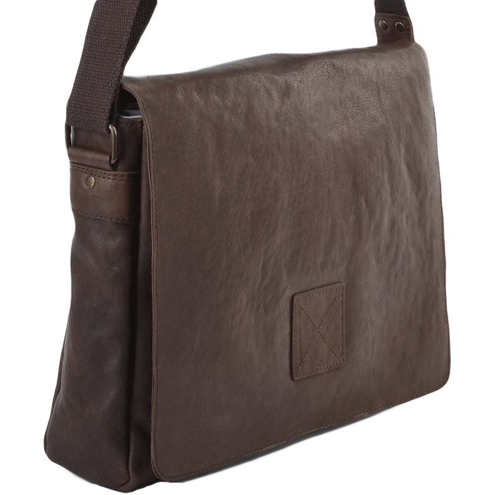 Tasker & Shaw | Luxury Menswear | Pedro Five Pocket Carry All Leather Messenger Bag