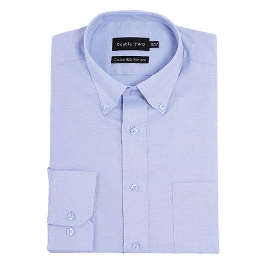 Tasker & Shaw | Luxury Menswear | CLASSIC FIT BLUE BUTTON DOWN SHIRT