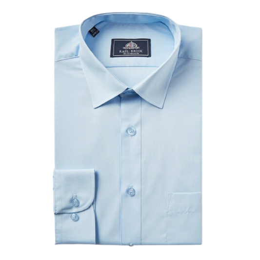 Tasker & Shaw | Luxury Menswear | CLASSIC FIT BLUE SINGLE CUFF SHIRT