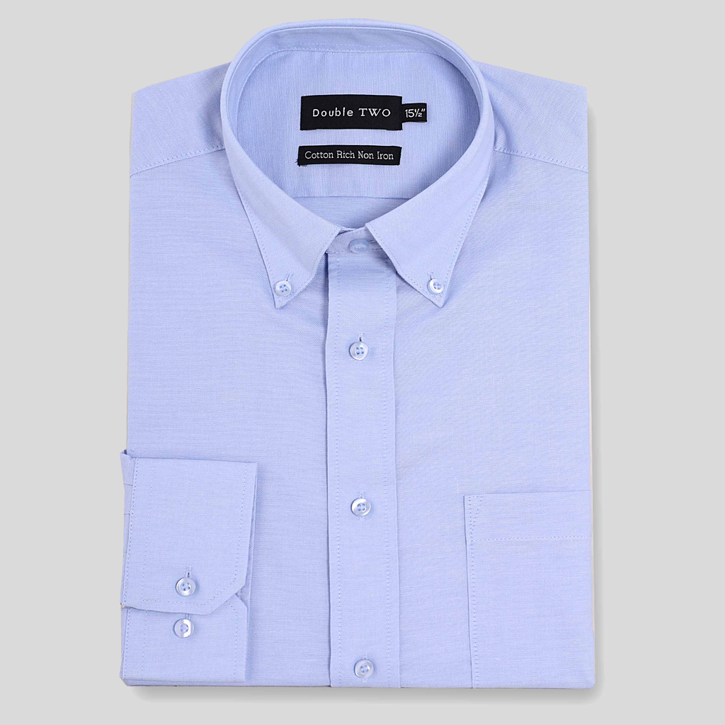Tasker & Shaw | Luxury Menswear | CLASSIC FIT BLUE BUTTON DOWN SHIRT