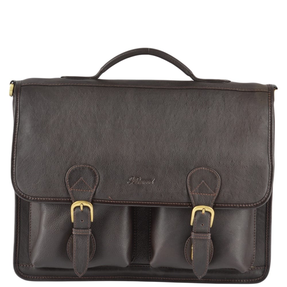 Tasker & Shaw | Luxury Menswear | Ealing traditional leather briefcase