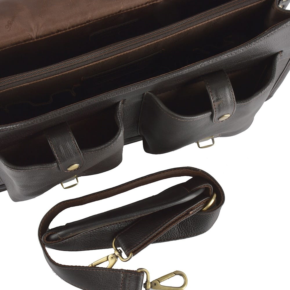Tasker & Shaw | Luxury Menswear | Ealing traditional leather briefcase